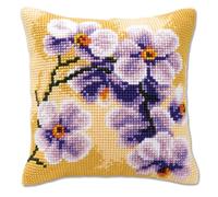 Vervaco Orchid 1 Cross Stitch Cushion, Multi-Colour