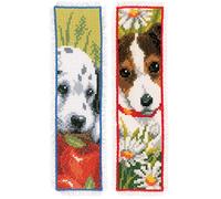 Vervaco Pack of 2 Dogs Bookmark Kit