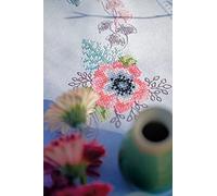 Vervaco Pastel Flower Tablecloth Kit