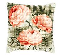 Vervaco Peonies Cross Stitch Cushion