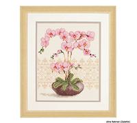 Vervaco Pink Orchid Counted Cross Stitch Kit, Multi-Colour