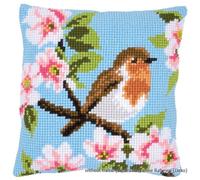 Vervaco Cross Cushion Robin II – Printed Cotton Multicolour 40 x 40 cm