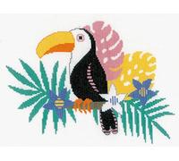 Vervaco PN-0168407 Toucan Counted Cross Stitch Kit, Cotton, Multi-Colour, Approx. 29 x 22 cm / 11.6 x 8.8 inches.