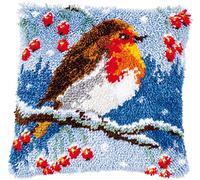 Vervaco PN-0186012 Latch Hook Cushion Set Pre-Drawn Cotton Multi-Coloured 40 x 40 cm