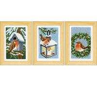 Vervaco PN-0187471 Counted Cross Stitch Kit, Cotton, Multi-Colour, 8 x 12 cm, 3 Pieces