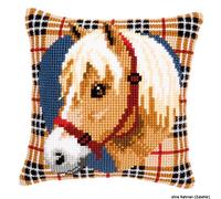 Vervaco Pony Cross Stitch Cushion, Multi-Colour