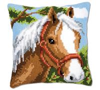 Vervaco Pony Cross Stitch Cushion, Multi-Colour