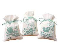 Vervaco Pot Pourri Bags Birds and Blossoms (Set of 3), White