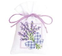 Vervaco PP Bag Lavender Bow Counted Cross Stitch Kit, Multi-Colour