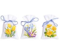 Vervaco PP Bag Spring Flowers Counted Cross Stitch Kit, Multi-Colour