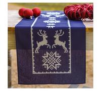 VERVACO Pre-Printed Cross Stitch Kit Scandinavia Table Linen Set DIY Creative Approx. 35 x 95 cm Kit Hobby Creative Adults Home Decor Cross Stitch Runner