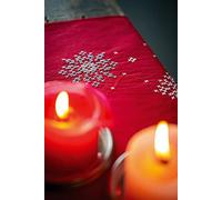 VERVACO Pre-Printed Cross Stitch Path Christmas Trees and Animals Embroidery Complete Kit Adult Creative Home Decoration Manual Table Cadeou DIY Approx. 30 x 105 cm, Cotton, Multi-Coloured
