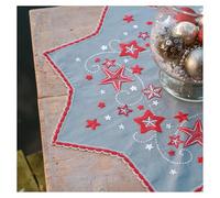 VERVACO Pre-Printed Embroidery Kit Tablecloth Dancing Stars Embroidery Set Table Linen Approx. 75 x 75 cm DIY Creative Size Kit Hobbies Adults Home Decor Embroidery