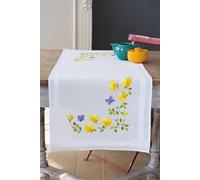 Groves Of Thames Emb T/run Spring Flwrs - Embroidery Kit: Runner: Spring Flowers - Vervaco