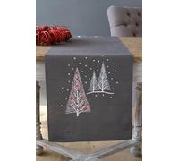 Vervaco Table Runner – Printed Christmas Trees – Cotton Blend – Assorted – 18.3 x 0.5 x 9.5 cm