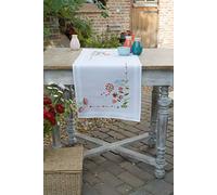 Vervaco Printed Table Runner Embroidery Kit, Cotton, Multicoloured, ca. 40 x 100 cm / 16" x 40"