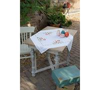 Vervaco Printed Tablecloth Embroidery Kit, Cotton, Multicoloured, ca. 80 x 80 cm / 32" x 32"