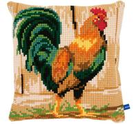 Vervaco Cross Stitch Cushion: Rooster, Multi-Colour