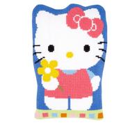 Vervaco Shaped Cross S Cushion Hello Kitty with Flower