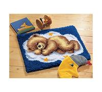 Vervaco Sleeping Teddy on Cloud Latch Hook Kit, Multi-Colour