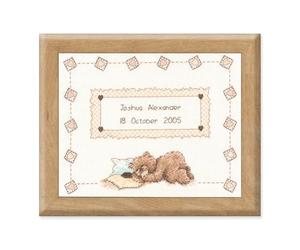 Vervaco Sleepy Popcorn Birth Sampler Counted Cross Stitch, Multi-Colour