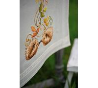 Vervaco Stamped Cross Stitch, Cotton, Hedgehogs and Autumn Leaves