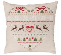 Vervaco stamped cross stitch kit cushion "Christmas", 40x40cm