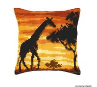 Vervaco stamped cross stitch kit cushion Giraffe, DIY