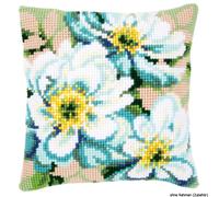 Vervaco stamped cross stitch kit cushion Japanese anemones II, DIY