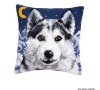 Vervaco stamped cross stitch kit cushion Wolf, DIY