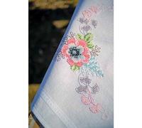 Vervaco Pastel Flower Tablecloth Kit