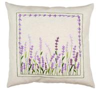 VERVACO Embroidery Kit Pre-Printed Cushion Embroidery Set Beginners Lavender Embroidery Set Cushion Cover with Zip Decorative Cushion Approx. 40 x 40 cm DIY Deco Craft Set Craftsman Home Decoration