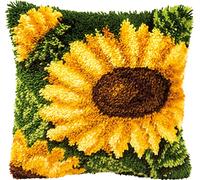 Vervaco Sunflowers Bold Latch Hook Cushion, Multi-Colour