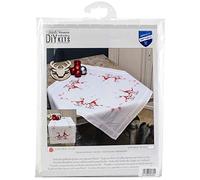 Vervaco Stamped Cross Stitch Table Runner Kit Christmas Gnomes Cotton Multi-Color 40 x 100 cm