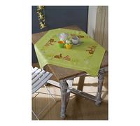 Vervaco Tablecloth: Easter Bunnies, Polyester Cotton, Assorted, 40 x 2 x 20 cm