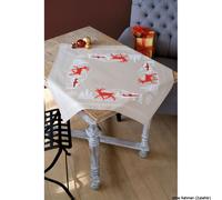 Vervaco tablecloth stitch embroidery kit Norwegian winter, stamped, DIY