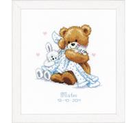 Vervaco Teddy & Blanket Birth Record Counted Cross Stitch Kit