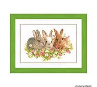 Vervaco Three Rabbits Counted Cross Stitch Kit, Multi-Colour