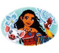 Vervaco WD Latch Hook Shaped Rug Moana, Cotton Blend, Assorted, 25.5 x 2.8 x 17.8 cm