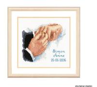 Vervaco Wed Rec with This Ring CountedCross Stitch Kit, Multi-Colour