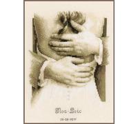 Vervaco Wedding Record: Newlyweds, Polyester Cotton, Assorted, 40 x 2 x 20 cm