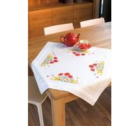 Vervaco "Wild Flowers Tablecloth Embroidery, 100 Percent Cotton, Multi-Colour
