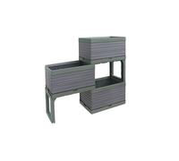 Verve 150L Grey Rectangular Planter (H)33Cm (W)28Cm (D)56Cm