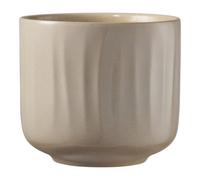 Verve Bagua Cream Ceramic Plant Pot (Dia) 21Cm, (H)19Cm