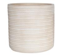 Verve Beige Rattan Effect Fibreclay Plant Pot (Dia) 43Cm, (H)43Cm
