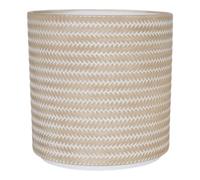 Verve Beige Rattan Effect Terracotta Plant Pot (Dia) 19Cm, (H)19Cm