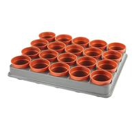 Verve Black & Terracotta Pot & Tray (L)38Cm, Set