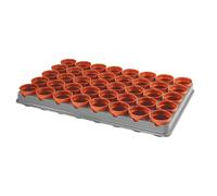 Verve Black & Terracotta Pot & Tray (L)59.5Cm, Set