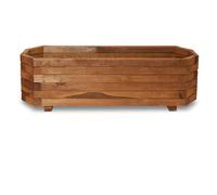 Verve Bopha 180L Brown Wooden Hexagonal Trough (H)30Cm (W)19Cm (D)58.5Cm