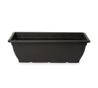 Verve Florus 15L Black Plastic Bell Rectangular Trough (H)20Cm (W)24.5Cm (D)60Cm